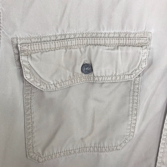 VTG vintage Calvin Klein Tan Button Up Shirt L - Picture 3 of 6